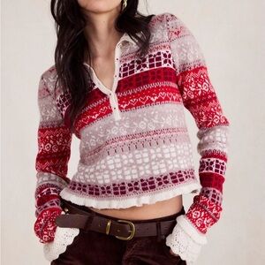 Free People Gift Wrapped Henley Top